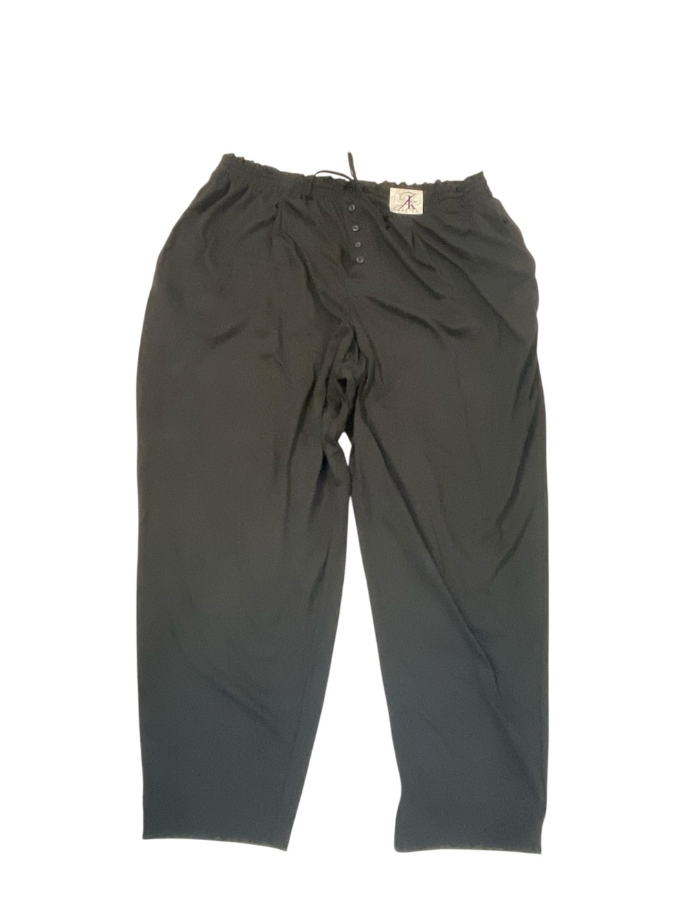 JK America Plus Size 26/28 Black Pull On Pants Elastic Drawstring Waist